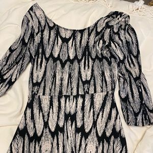 Express mid sleeve skater dress